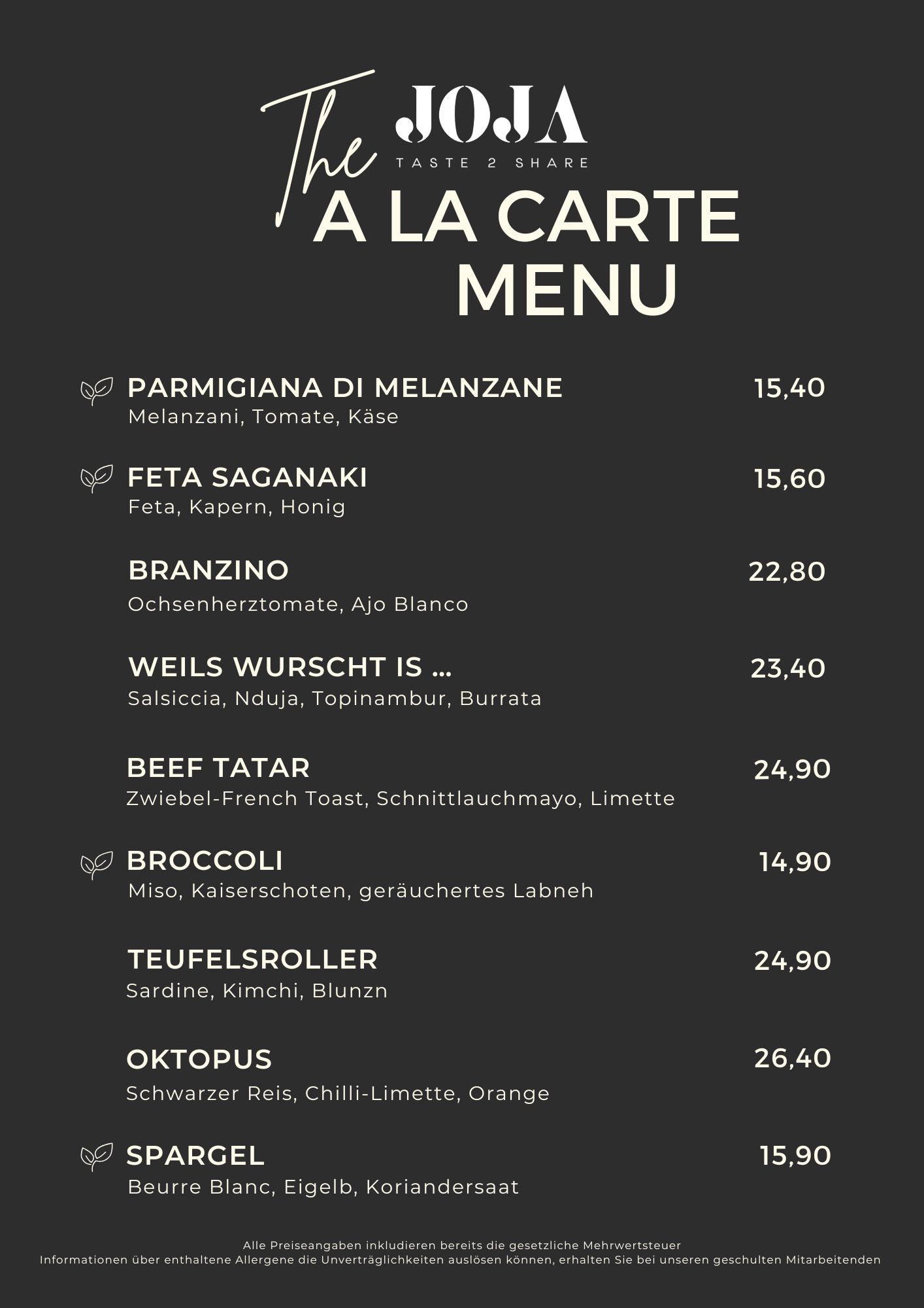 A LA CARTE